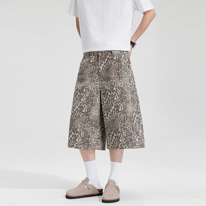 Leopard Jorts