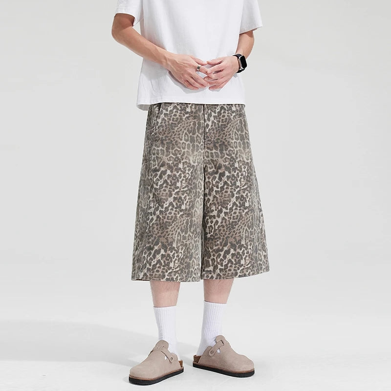 Leopard Jorts