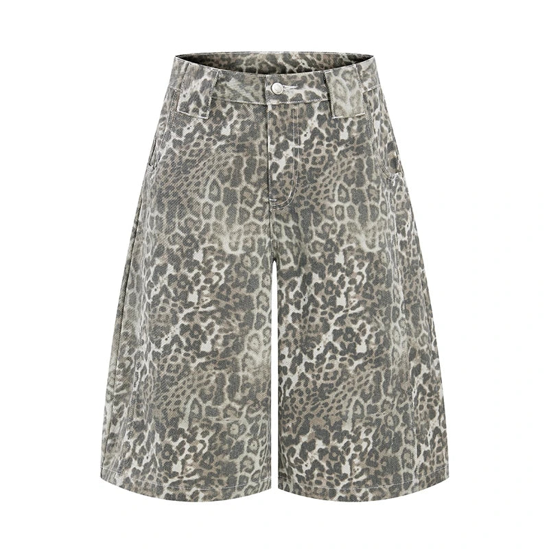 Leopard Jorts