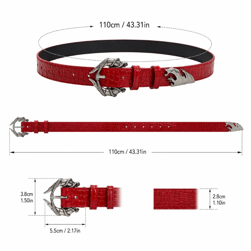 Crocodile Pattern Belt