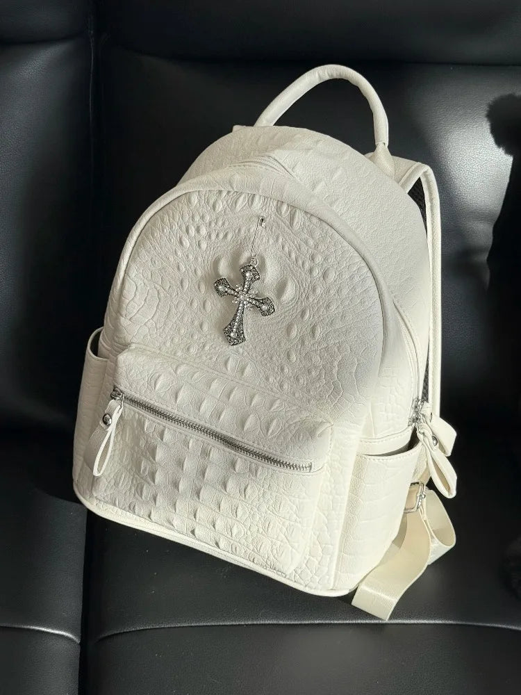 White Crocodile Backpack